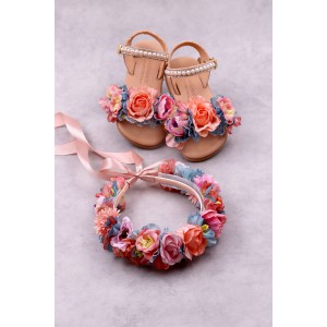 STE2400B, Χειροποίητο στεφανάκι για τα μαλλιά με λουλούδια. 