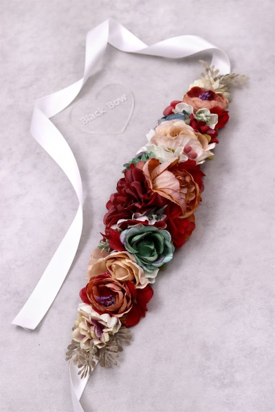 STE2200C1, Χειροποίητη ζώνη σε σατέν κορδέλα (25cm + έξτρα κορδέλα)