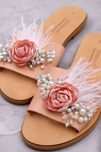 6072 Mandi Γυναικεία δερμάτινα σανδάλια.