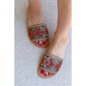 6073 Tambala Γυναικεία δερμάτινα σανδάλια.