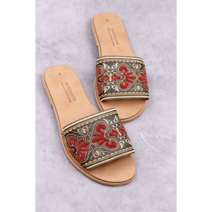 6073 Tambala Γυναικεία δερμάτινα σανδάλια.