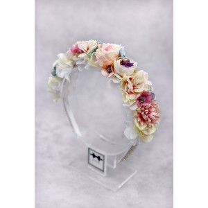 STE2014 Britna, Χειροποίητη στέκα για τα μαλλιά με λουλούδια. 