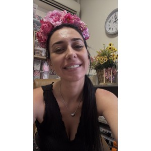 STE2017 XXL, Χειροποίητο στεφανάκι για τα μαλλιά με λουλούδια. (Μεγάλο μέγεθος κυρίως για ενήλικες)