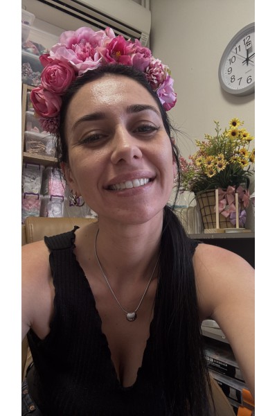 STE2017 XXL, Χειροποίητο στεφανάκι για τα μαλλιά με λουλούδια. (Μεγάλο μέγεθος κυρίως για ενήλικες)