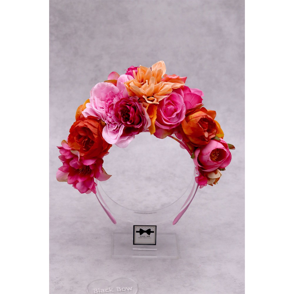 STE2017 XXL, Χειροποίητο στεφανάκι για τα μαλλιά με λουλούδια. (Μεγάλο μέγεθος κυρίως για ενήλικες)