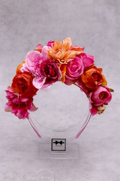 STE2017 XXL, Χειροποίητο στεφανάκι για τα μαλλιά με λουλούδια. (Μεγάλο μέγεθος κυρίως για ενήλικες)