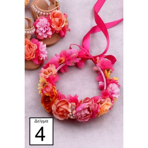 STE2100, Χειροποίητο ολόκληρο στεφανάκι για τα μαλλιά με λουλούδια. 