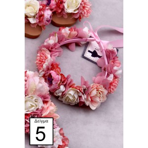 STE2100, Χειροποίητο ολόκληρο στεφανάκι για τα μαλλιά με λουλούδια. 
