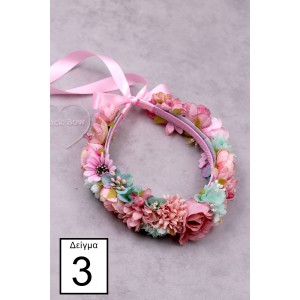 STE2200, Χειροποίητο στεφανάκι για τα μαλλιά με λουλούδια. 