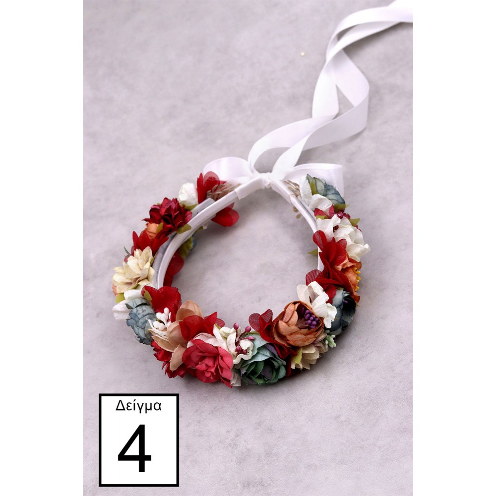 STE2200, Χειροποίητο στεφανάκι για τα μαλλιά με λουλούδια. 