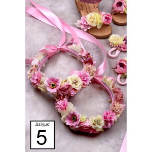 STE2200, Χειροποίητο στεφανάκι για τα μαλλιά με λουλούδια. 