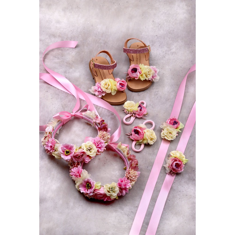 STE2200, Χειροποίητο στεφανάκι για τα μαλλιά με λουλούδια. 