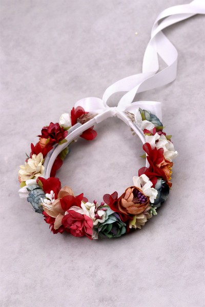 STE2200-3, Χειροποίητο στεφανάκι για τα μαλλιά με λουλούδια. 