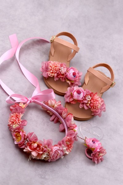 STE2300B, Χειροποίητο ολόκληρο στεφανάκι για τα μαλλιά με λουλούδια. 