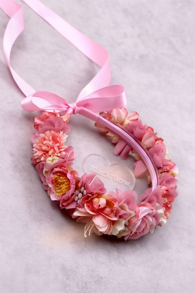 STE2300B, Χειροποίητο ολόκληρο στεφανάκι για τα μαλλιά με λουλούδια. 