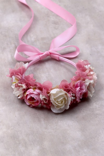 STE2300-1, Χειροποίητο μισό στεφανάκι για τα μαλλιά με λουλούδια. 