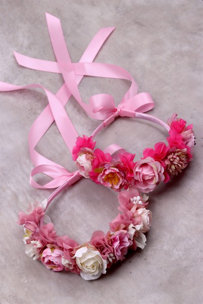 STE2300, Χειροποίητο μισό στεφανάκι για τα μαλλιά με λουλούδια. 