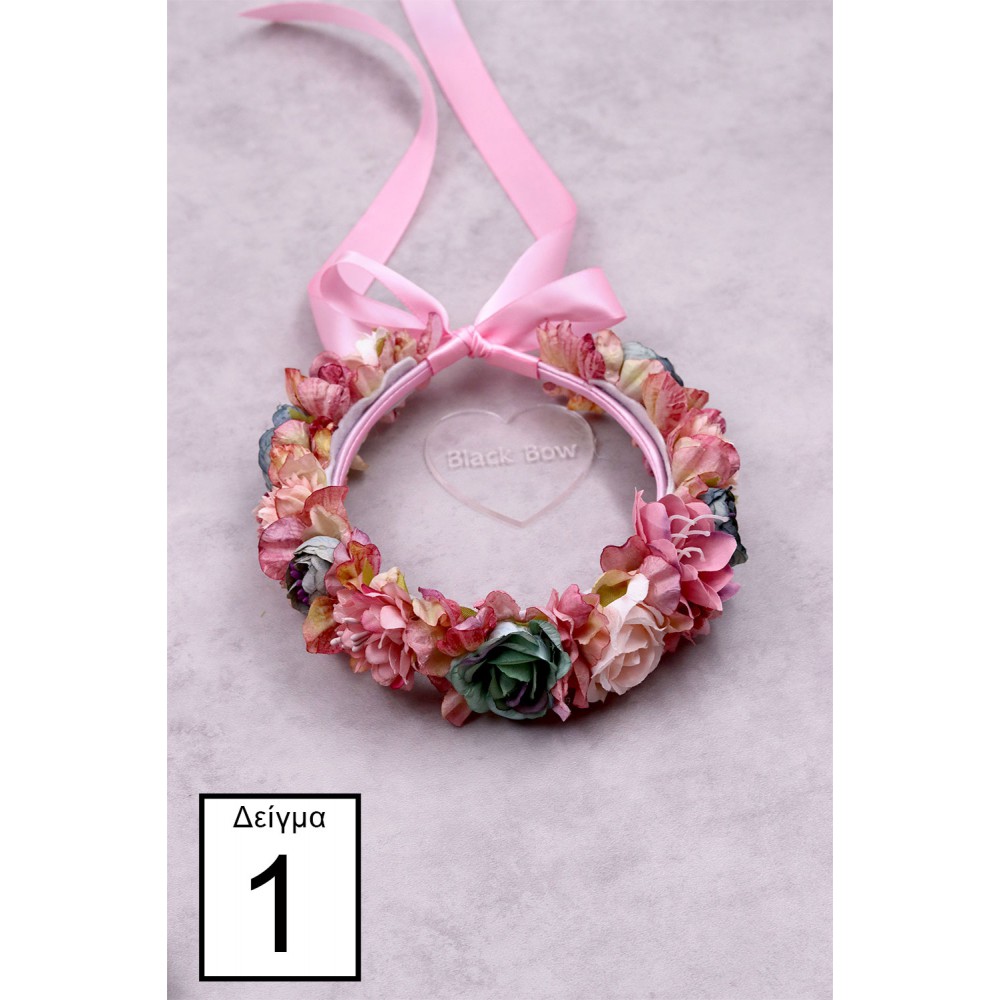 STE2400B, Χειροποίητο στεφανάκι για τα μαλλιά με λουλούδια. 