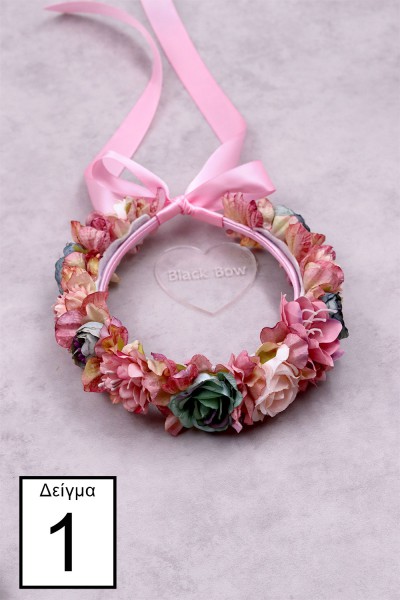 STE2400C, Χειροποίητο στεφανάκι για τα μαλλιά με λουλούδια. 