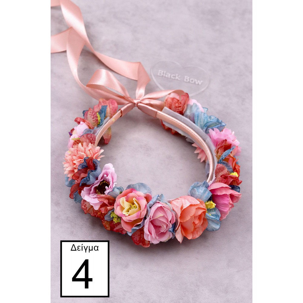 STE2400B, Χειροποίητο στεφανάκι για τα μαλλιά με λουλούδια. 