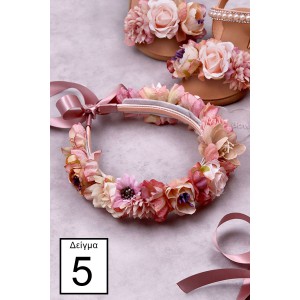 STE2400B, Χειροποίητο στεφανάκι για τα μαλλιά με λουλούδια. 
