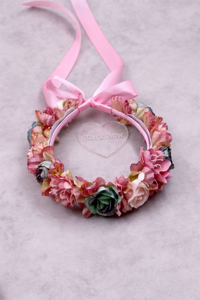 STE2400B, Χειροποίητο στεφανάκι για τα μαλλιά με λουλούδια. 