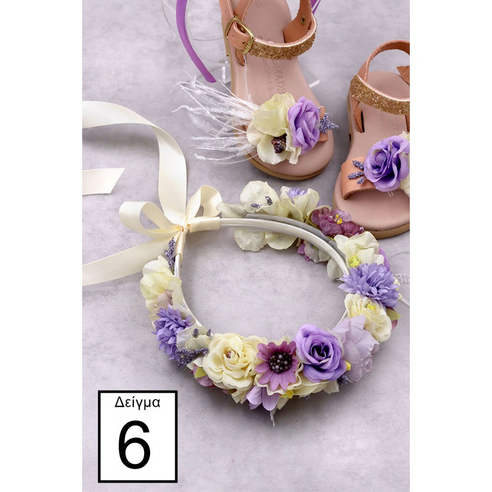 STE2400B, Χειροποίητο στεφανάκι για τα μαλλιά με λουλούδια. 
