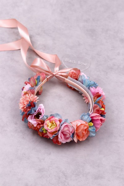 STE2400C, Χειροποίητο στεφανάκι για τα μαλλιά με λουλούδια. 