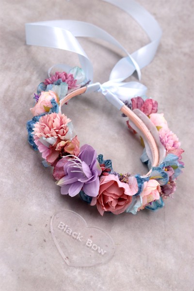 STE2400, Χειροποίητο στεφανάκι για τα μαλλιά με λουλούδια. 