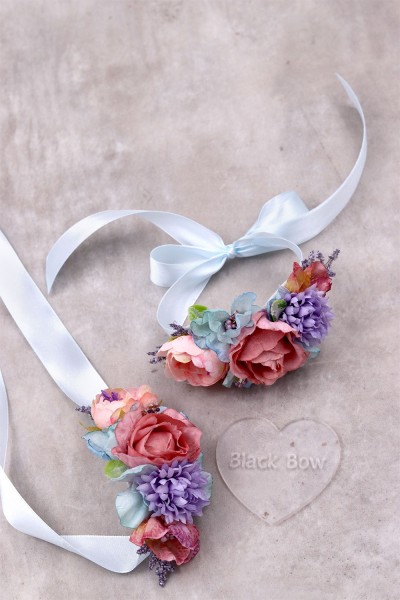 STE2500P, Χειροποίητo περικάρπιo με λουλούδια. (1 τεμάχιο)