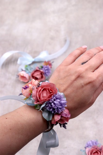 STE2500P, Χειροποίητo περικάρπιo με λουλούδια. (1 τεμάχιο)