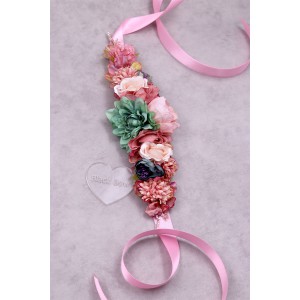 STE2600Β, Χειροποίητη ζώνη σε σατέν κορδέλα (25cm + έξτρα κορδέλα)