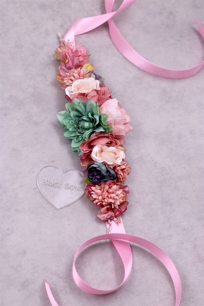 STE2600Β, Χειροποίητη ζώνη σε σατέν κορδέλα (25cm + έξτρα κορδέλα)