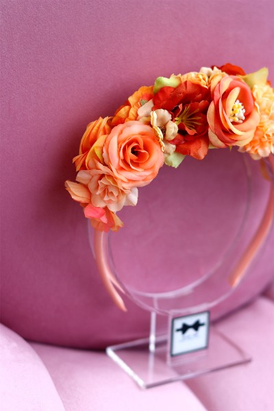 STE1983 Marigold, Χειροποίητη στέκα για τα μαλλιά με λουλούδια. 