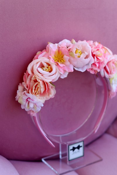 STE1985 Azalea, Χειροποίητη στέκα για τα μαλλιά με λουλούδια. 