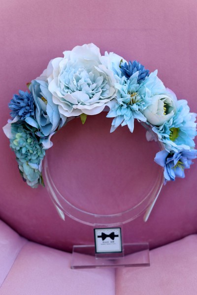 STE1989 Bluebell, Χειροποίητη στέκα για τα μαλλιά με λουλούδια. 