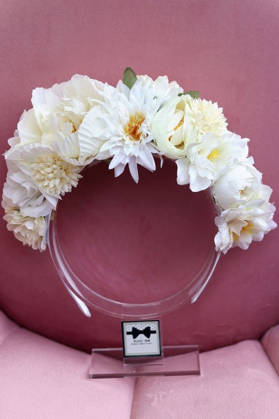 STE1991 Flora, Χειροποίητη στέκα για τα μαλλιά με λουλούδια. 