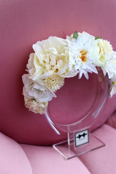 STE1991 Flora, Χειροποίητη στέκα για τα μαλλιά με λουλούδια. 