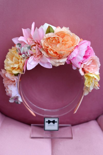 STE1993 Daizy , Χειροποίητη στέκα για τα μαλλιά με λουλούδια. 