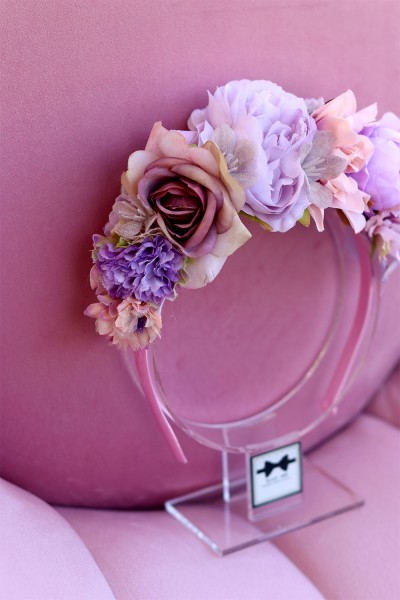 STE1994 Camellia, Χειροποίητη στέκα για τα μαλλιά με λουλούδια. 