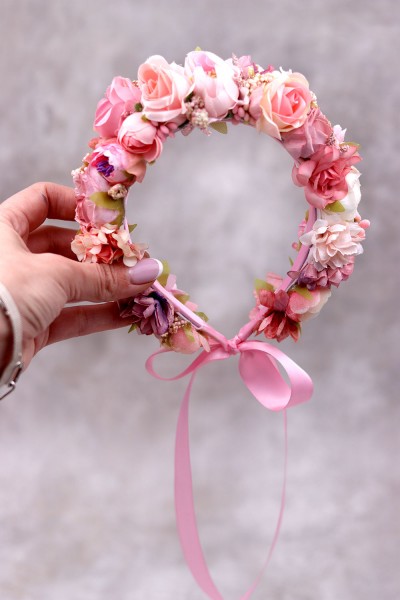 STE2200, Χειροποίητο στεφανάκι για τα μαλλιά με λουλούδια. 