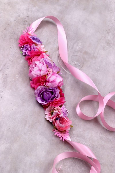 STE2200C, Χειροποίητη ζώνη σε σατέν κορδέλα (25cm + έξτρα κορδέλα)