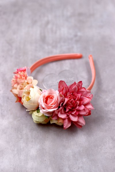 STE2012 Bellina, Χειροποίητη στέκα για τα μαλλιά με λουλούδια. 