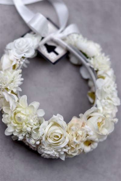 STE2015B Lilave, Χειροποίητο στεφανάκι για τα μαλλιά με λουλούδια. (Διπλά λουλούδια)