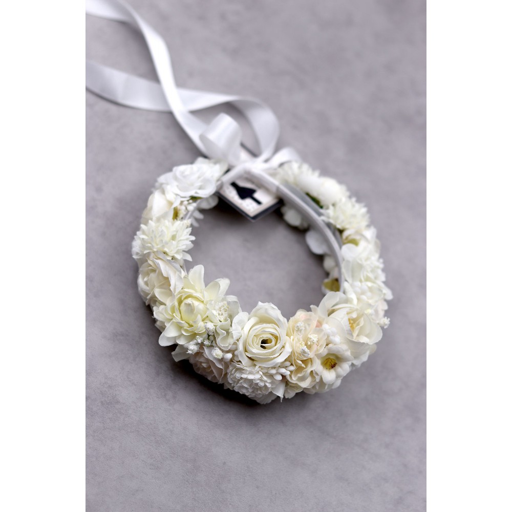 STE2015B Lilave, Χειροποίητο στεφανάκι για τα μαλλιά με λουλούδια. (Διπλά λουλούδια)