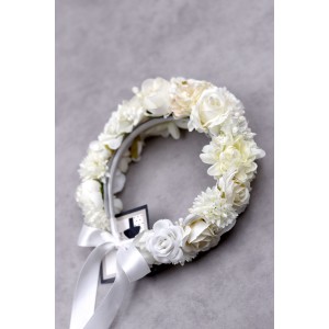 STE2015B Lilave, Χειροποίητο στεφανάκι για τα μαλλιά με λουλούδια. (Διπλά λουλούδια)