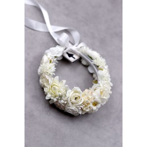 STE2015B Lilave, Χειροποίητο στεφανάκι για τα μαλλιά με λουλούδια. (Διπλά λουλούδια)