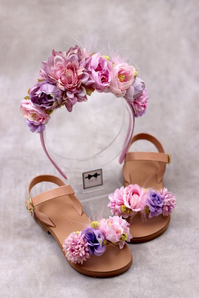 STE2016-1 FeaFlower, Χειροποίητη στέκα για τα μαλλιά με λουλούδια. 