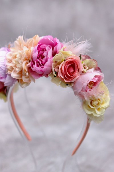 STE2016 FeaFlower, Χειροποίητη στέκα για τα μαλλιά με λουλούδια. 