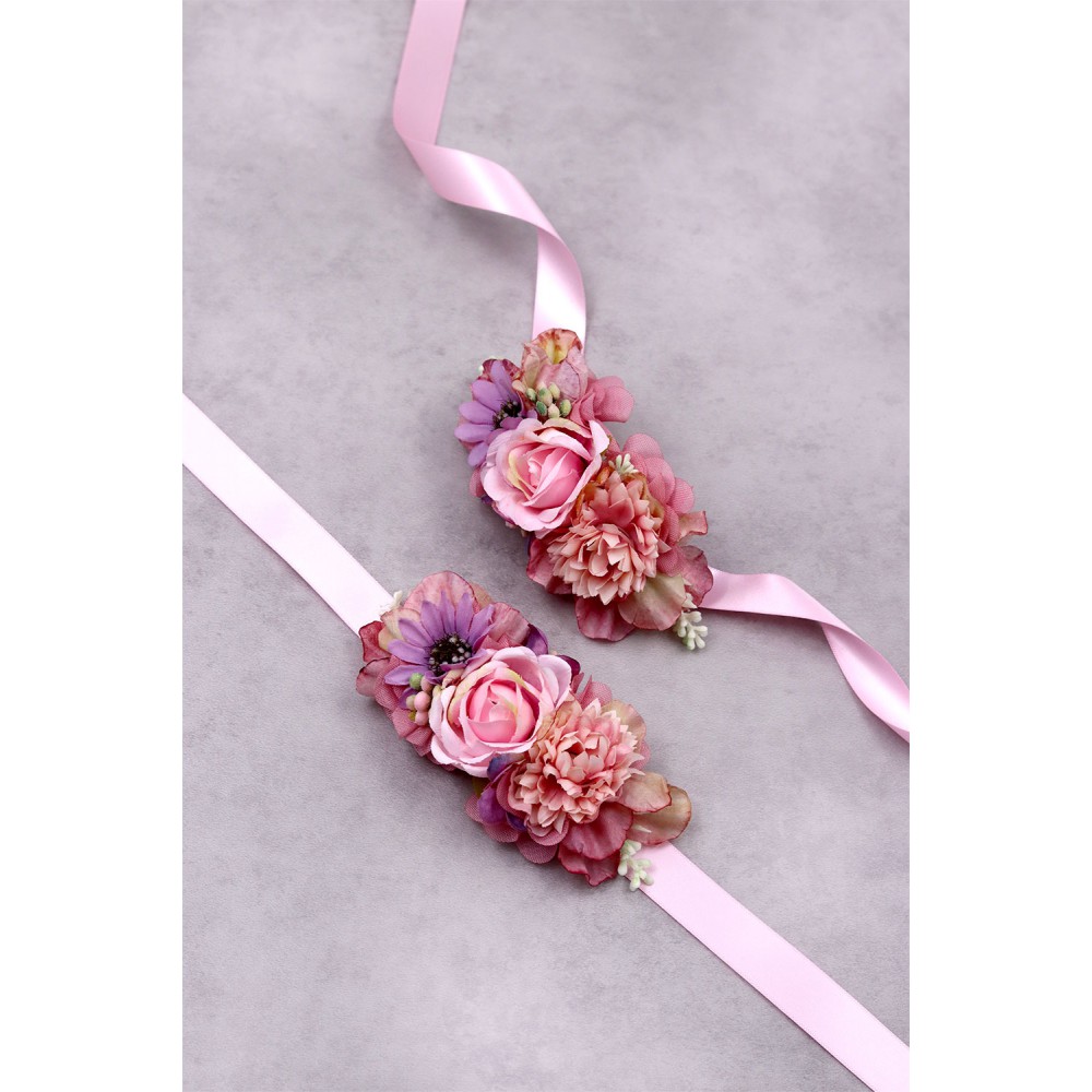 STE2500, Χειροποίητo περικάρπιo με λουλούδια. (1 τεμάχιο)